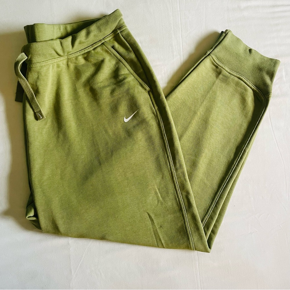 Nike Dri-fit Get Fit “Alligator Green/White” Cuffed Joggers Women’s Sz. XL